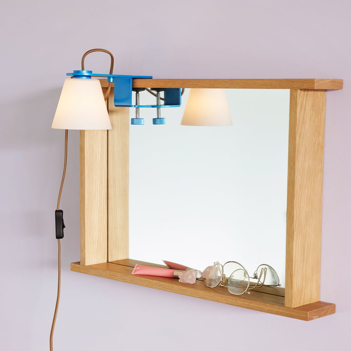 Hübsch Interior - Forma miroir mural 60 x 40 cm, cadre chêne