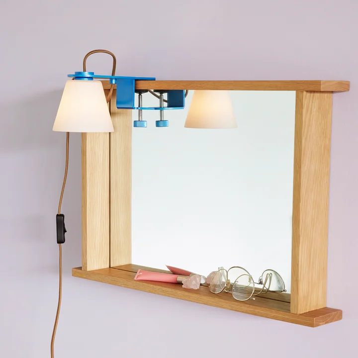 Hübsch Interior - Forma miroir mural 60 x 40 cm, cadre chêne