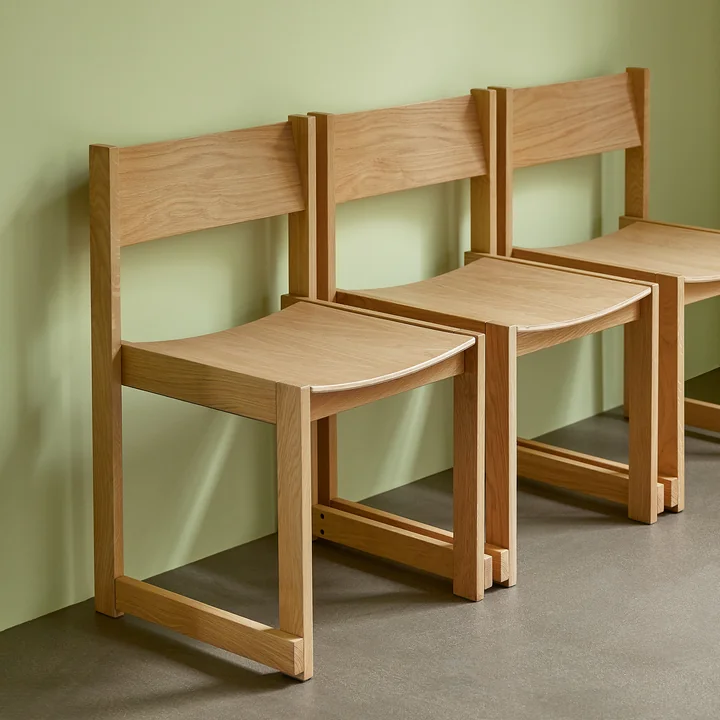 Hübsch Interior - Forma chaise de salle à manger, chêne naturel