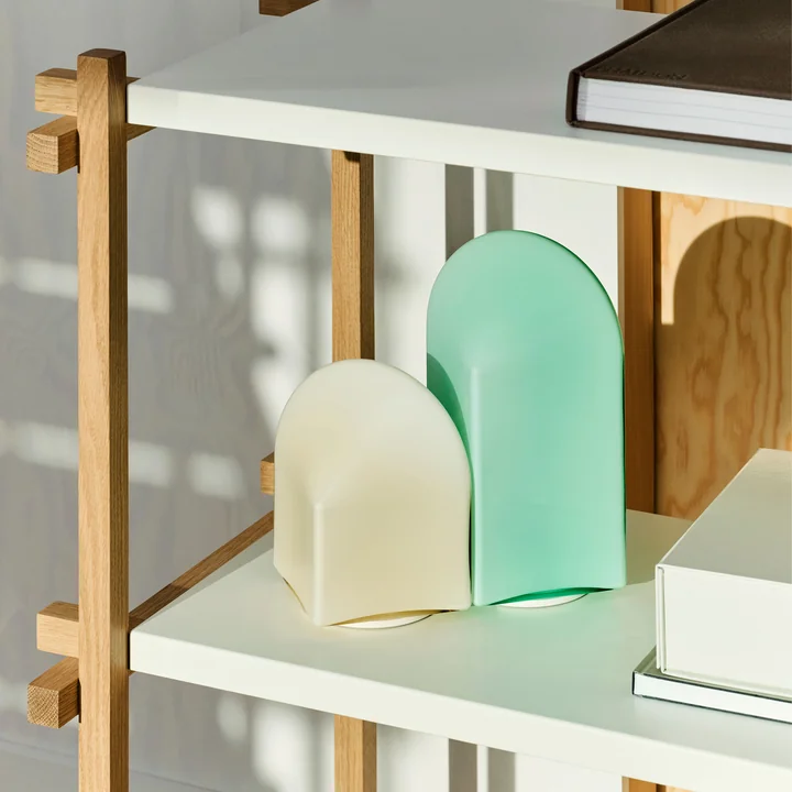 HAY - Parade Lampe de table portable, shell white et seafoam green