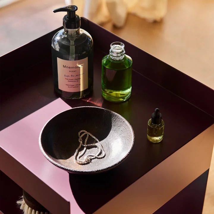 & Tradition - Rotate Table d'appoint SC73, 59 x 35 cm, acier, dark plum