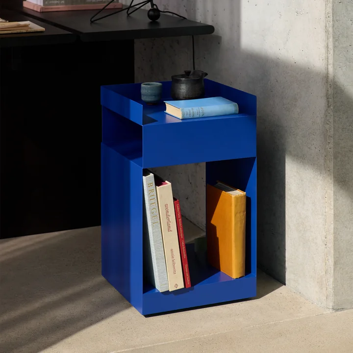 & Tradition - Rotate Table d'appoint SC73, 59 x 35 cm, acier, bleu cobalt