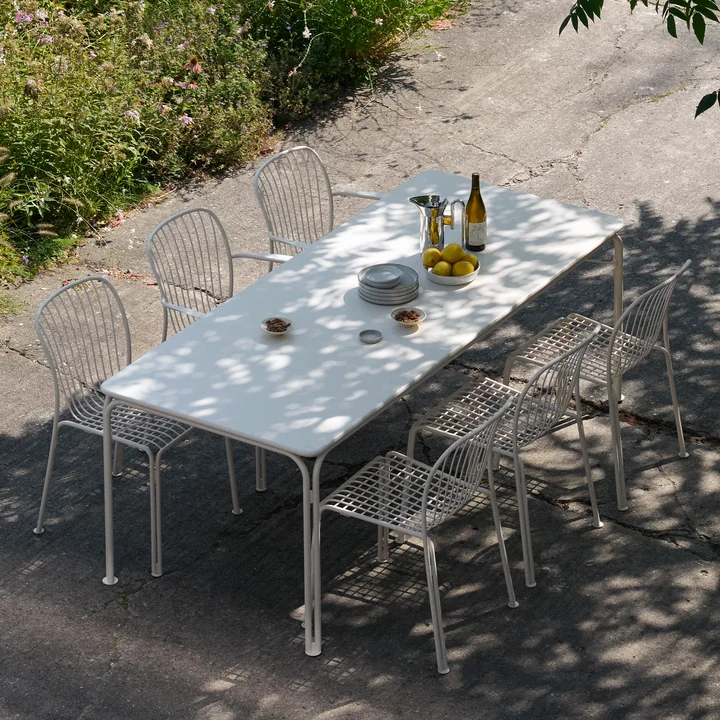 & Tradition - Thorvald SC99 Table de jardin, 220 x 90 cm, ivory