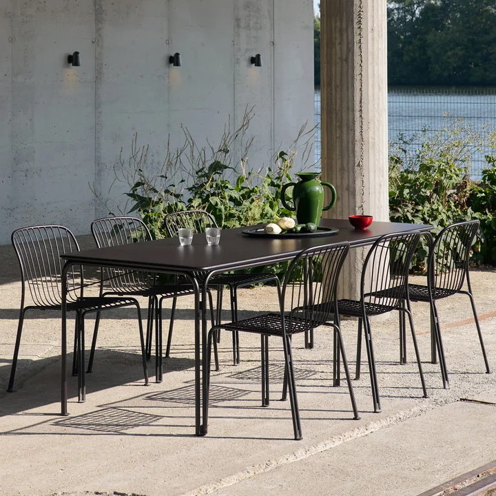 & Tradition - Thorvald SC99 Table de jardin, 220 x 90 cm, warm black