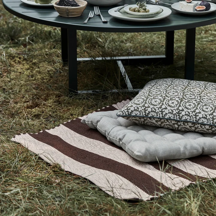 House Doctor - Tapis Alfo Outdoor, 90 x 200 cm, marron / naturel