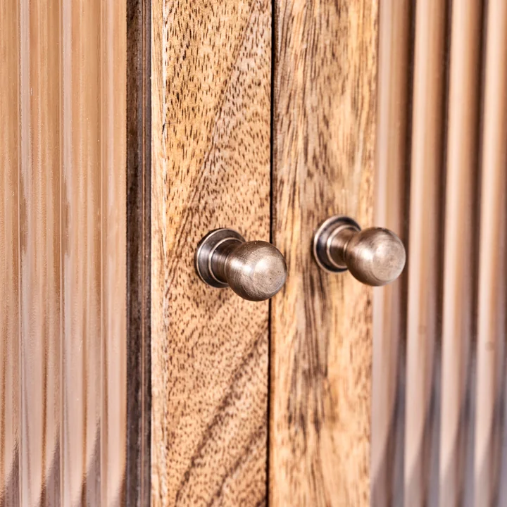 House Doctor - Balance étagère murale avec portes en verre, H 100 x 80 cm, antique brown