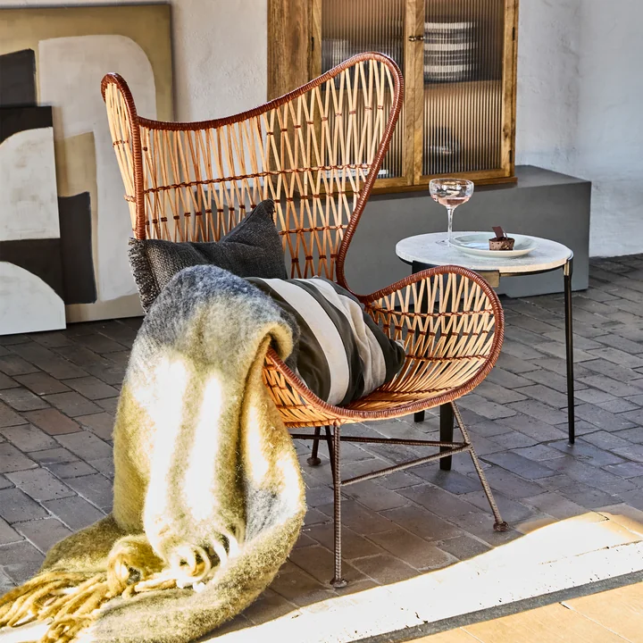 House Doctor - Flow Lounge Chair, rotin naturel