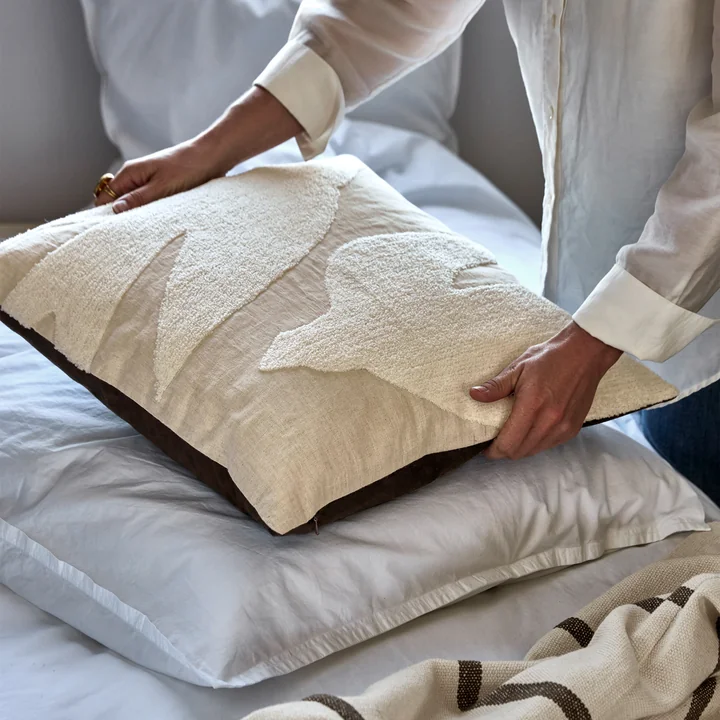 House Doctor - Fly housse de coussin, 50 x 50 cm, blanc cassé