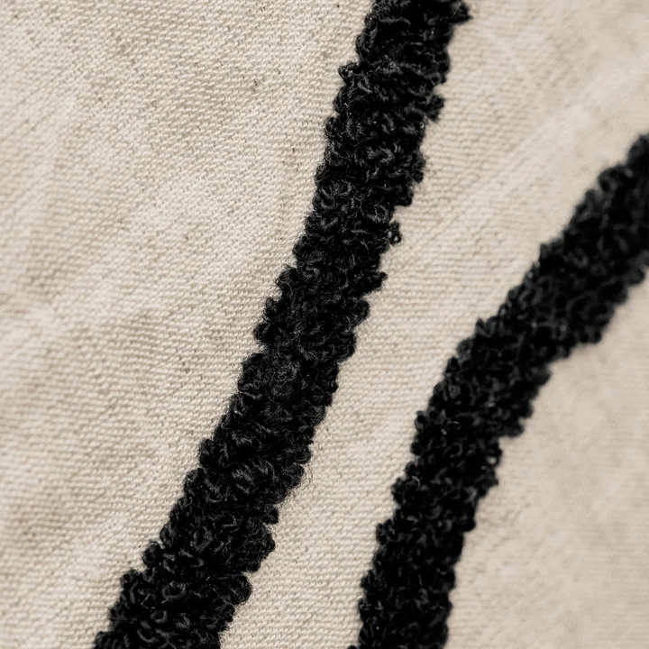 House Doctor - Fly taie d'oreiller, 50 x 50 cm, noir / blanc cassé