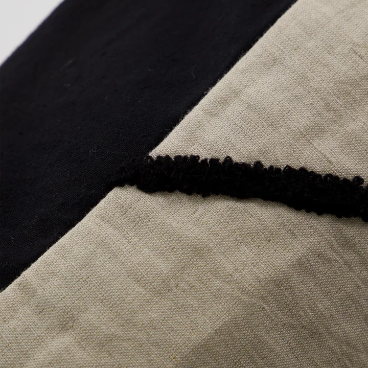 House Doctor - Fly taie d'oreiller, 50 x 50 cm, noir / blanc cassé