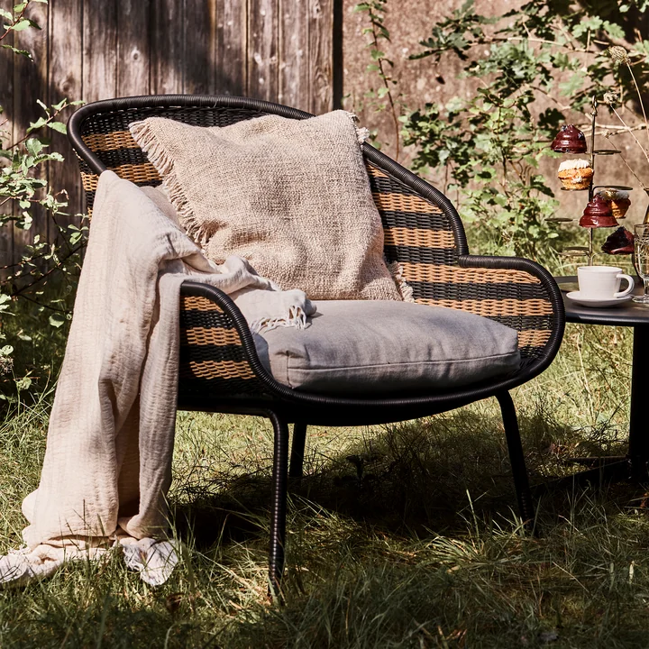 House Doctor - Hapur Outdoor Fauteuil lounge, nature / noir