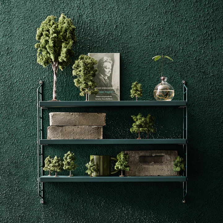 String - Pocket Étagère murale, bleu-vert RAL 6005