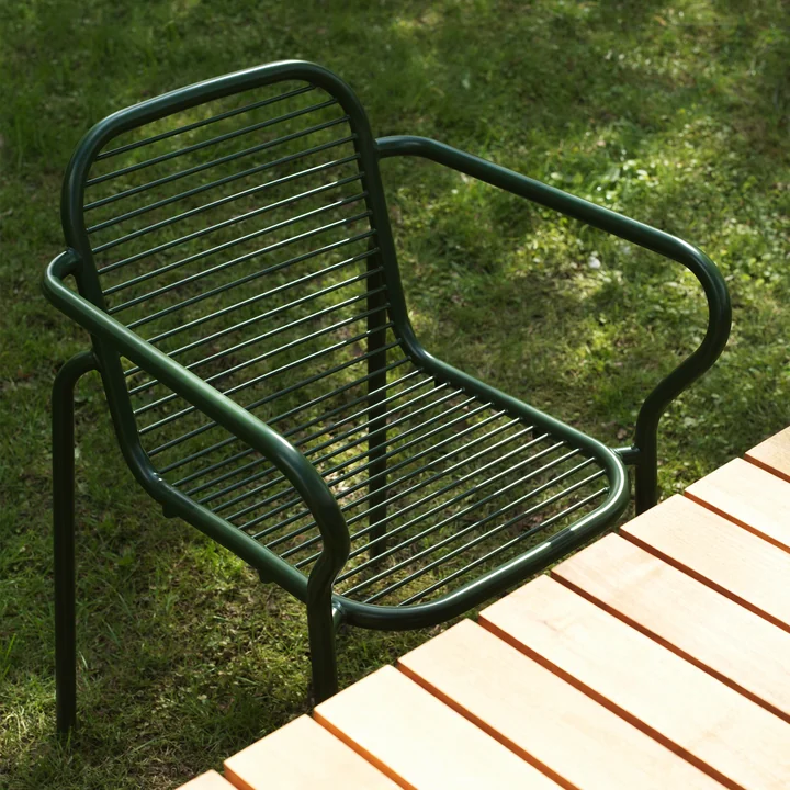 Normann Copenhagen - Vig Chaise avec accoudoirs, vert foncé