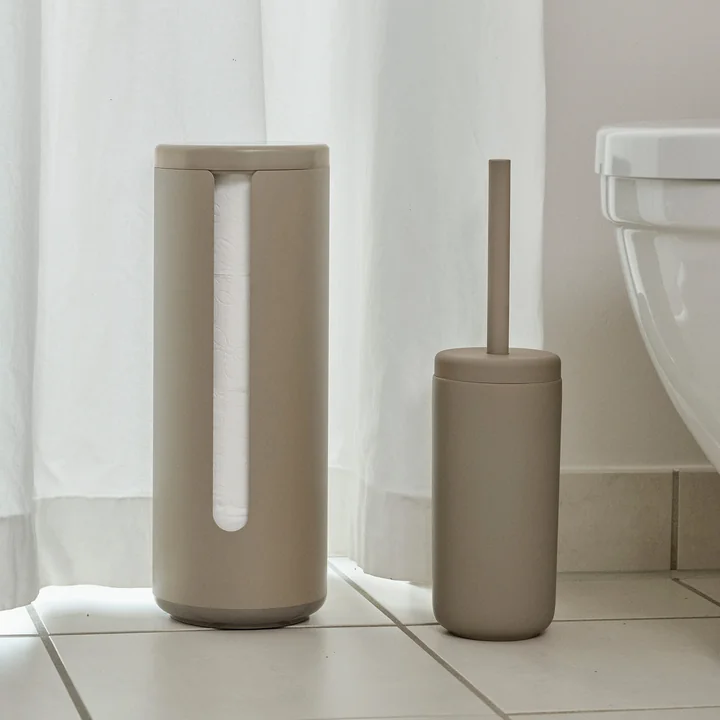 Zone Denmark - Rangement pour papier toilette et brosse à WC, marron