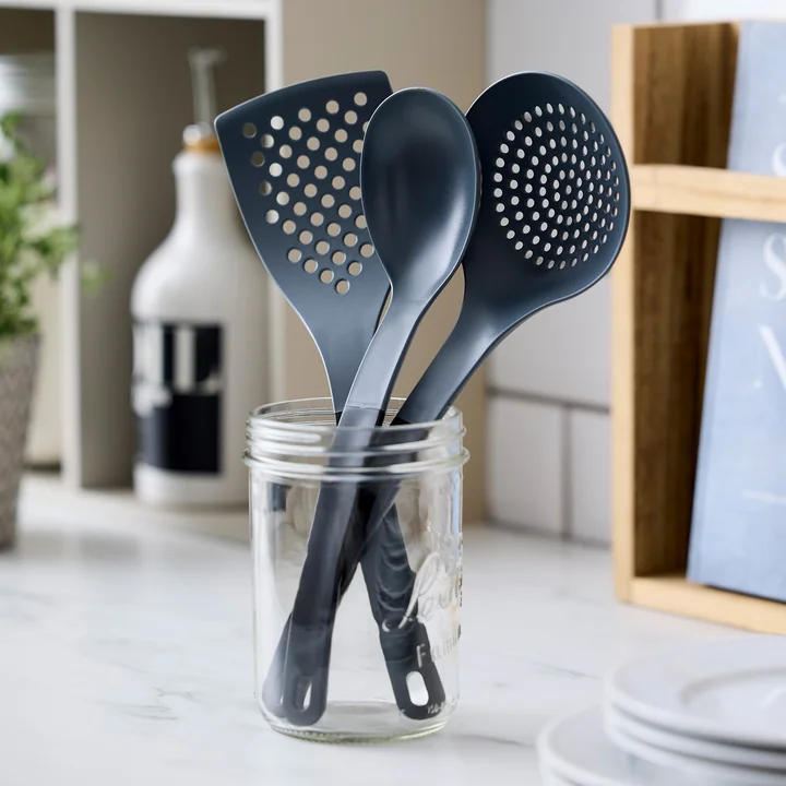 Rosti - New Optima Set d'ustensiles de cuisine 2, noir (3 pièces)