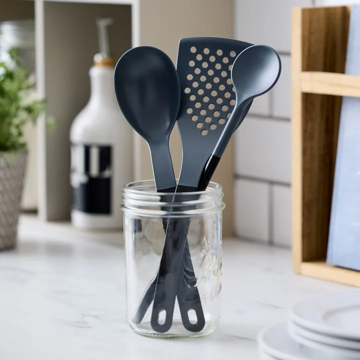 Rosti - New Optima Set d'ustensiles de cuisine 1, noir (3 pièces)