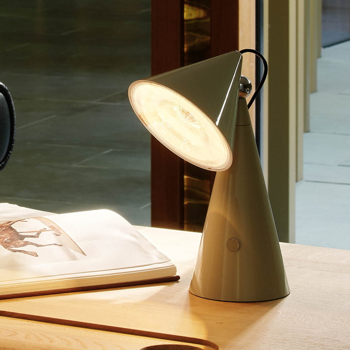 Tom Dixon - Pose LED Lampe de table avec batterie, putty