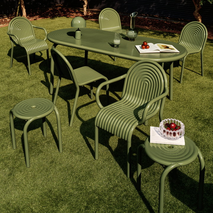 Tom Dixon - Groove Meubles de jardin, vert mousse