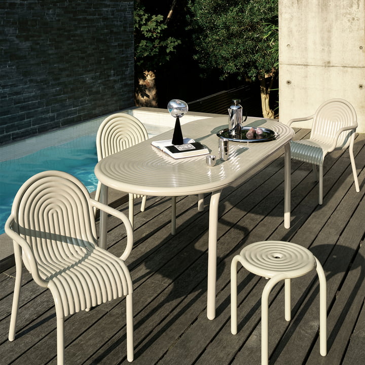 Tom Dixon - Groove Meubles de jardin, putty