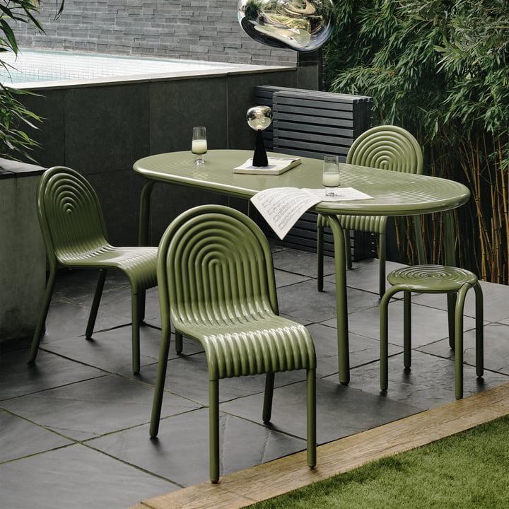 Tom Dixon - Groove Meubles de jardin, vert mousse