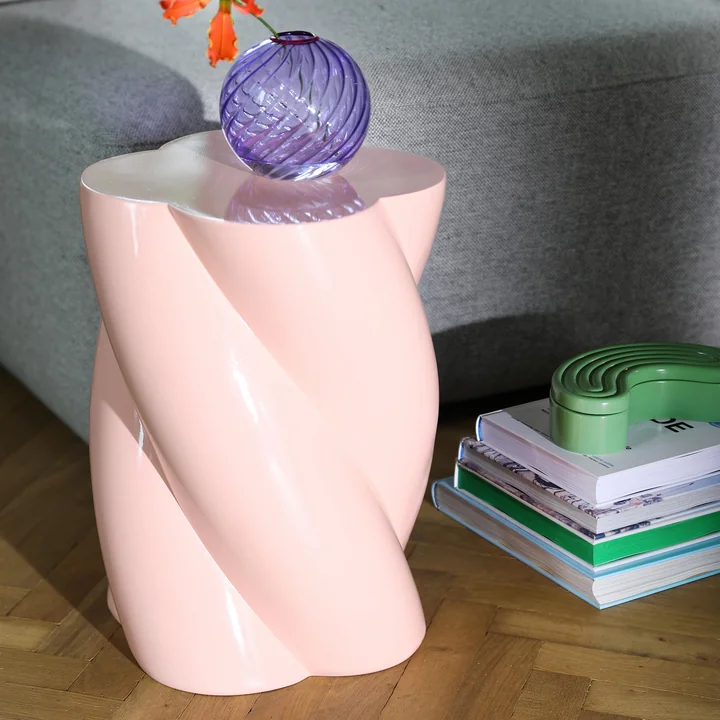 & klevering - Guimauve table d'appoint 40 x Ø 29 cm, rose