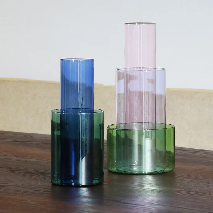 & klevering - Amphi Vase small et large, vert