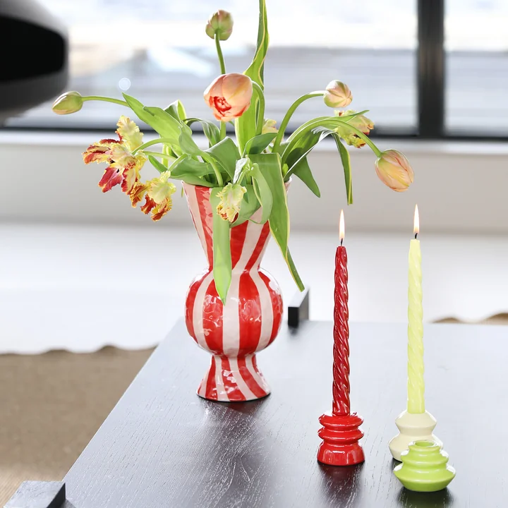 & klevering - Rhombic vase, rouge