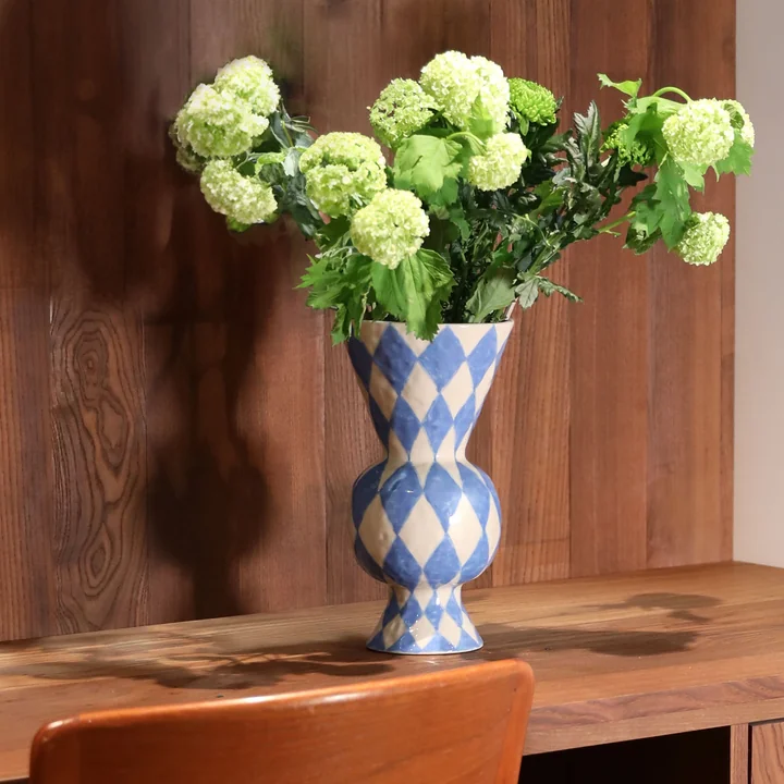 & klevering - Rhombic vase, bleu