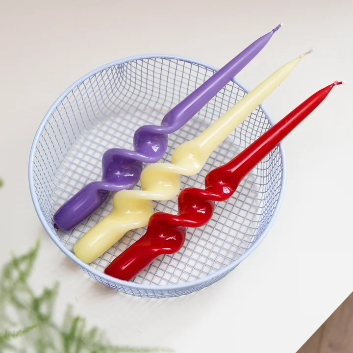 & klevering - Alpha Bougies à tige, sunset (set de 3)