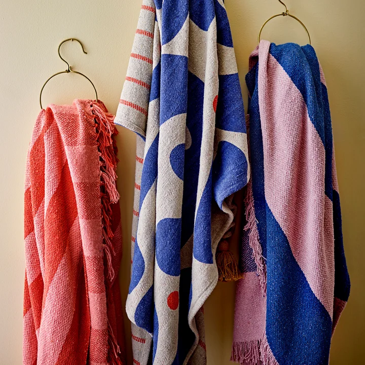 Bloomingville - Frello couverture, 130 x 160 cm, orange