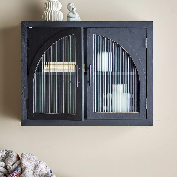 Bloomingville - Cabinet Lario, 62 x 49 x 23 cm, noir