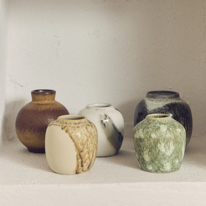 HKliving - 70's Vases en céramique, canyon / pursuit