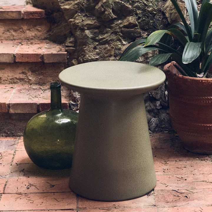 HKliving - Table d'appoint en faïence, M, army