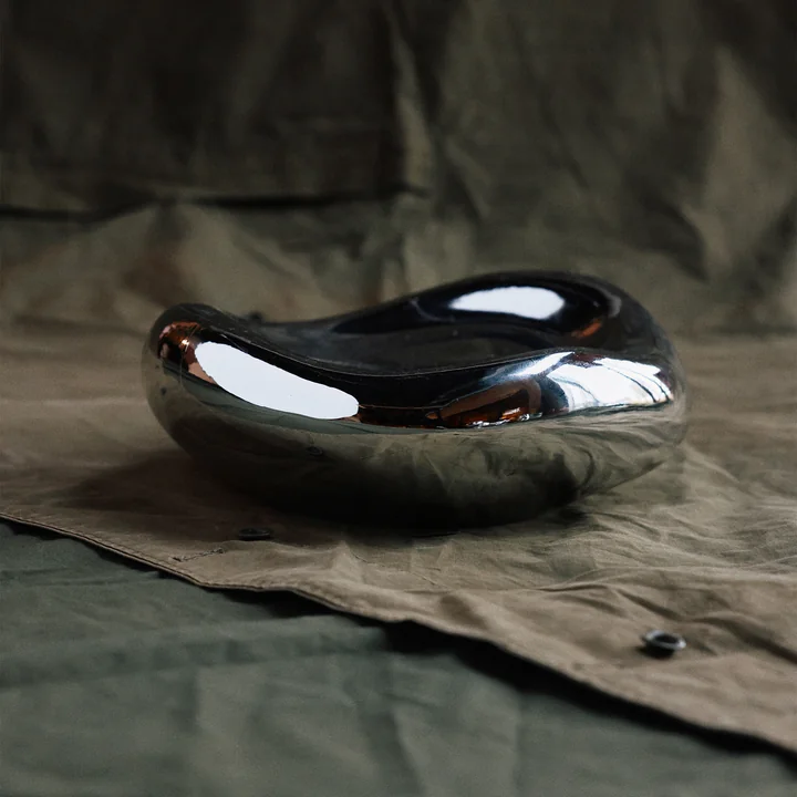 HKliving - Gleam Bol en verre, chrome