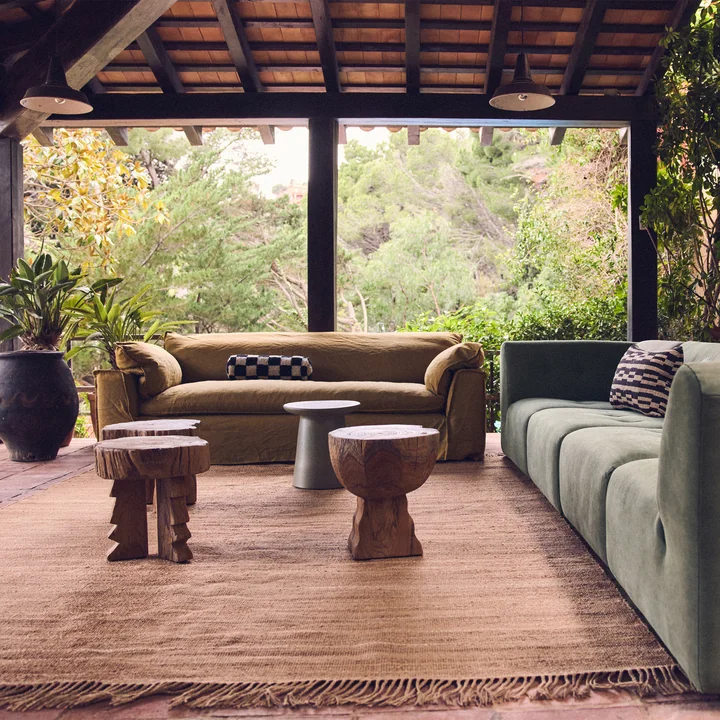 HKliving - Outlander Tapis de chanvre, 250 x 350 cm naturel