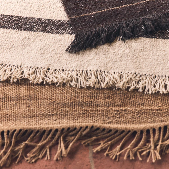 HKliving - Striped Kelim Tapis en laine