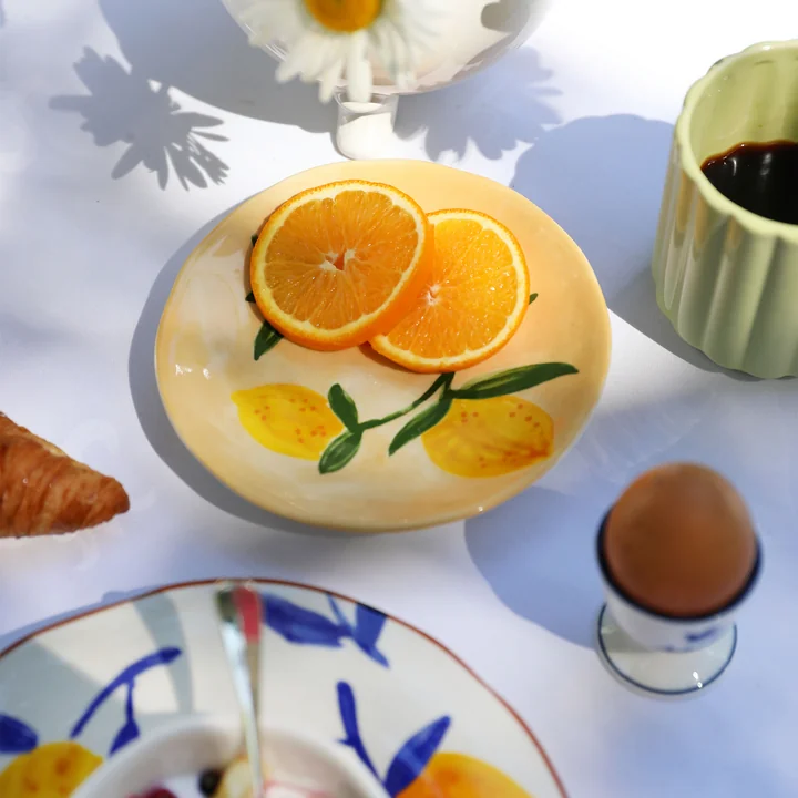 & klevering - Lemon Assiette, Ø 16 cm, multicolore (set de 4)