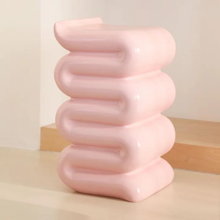 & klevering - Pillar Whip Table d'appoint, H 62 cm, rose