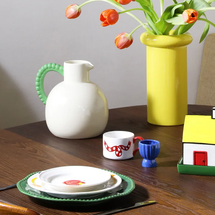 & klevering - Perle Carafe, 2,5 L, vert / crème