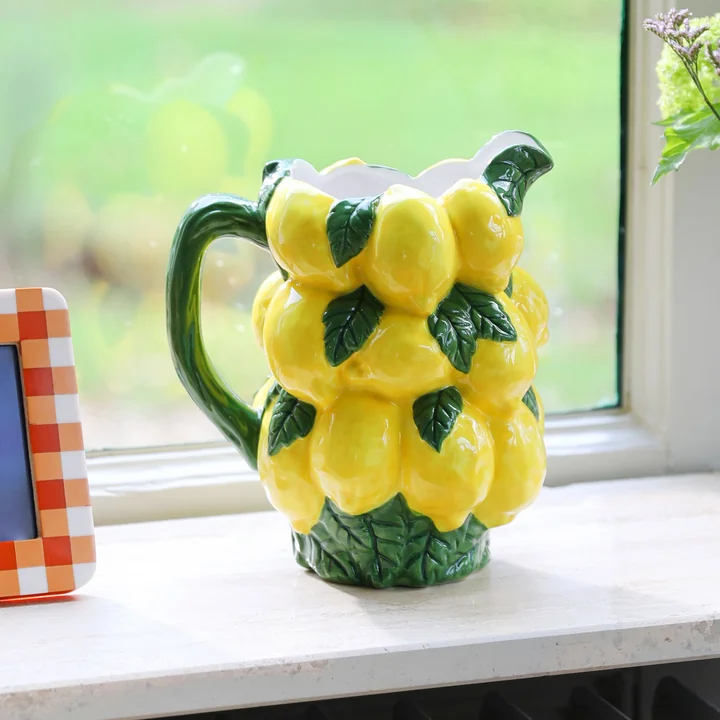 & klevering - Pichet citron, H 20,5 cm, jaune / vert