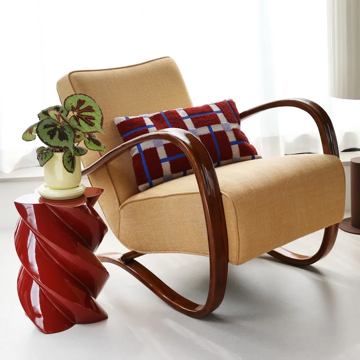 & klevering - Plano coussin 50 x 30 cm, rouge / bleu