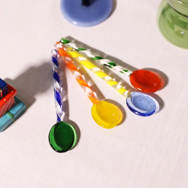 & klevering - Cuillère Swirl, multi (set de 4)