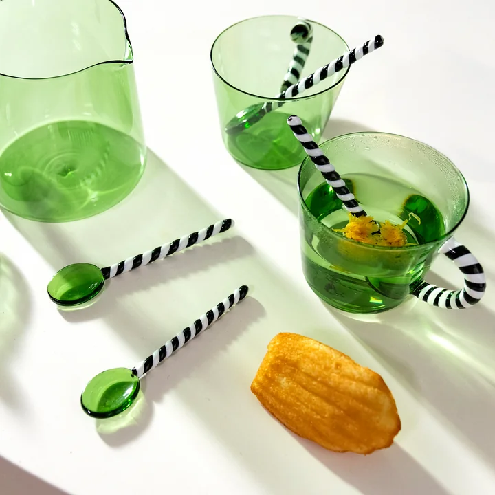 & klevering - Cuillère Duet, vert (set de 4)