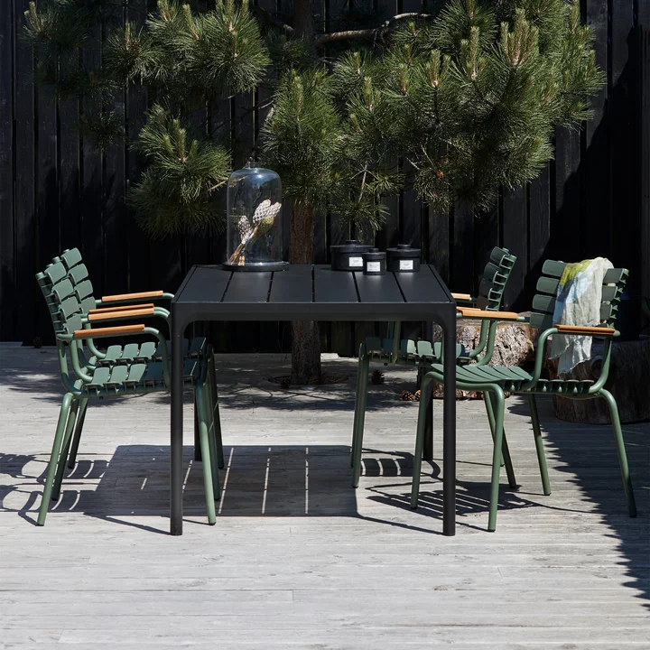 HOUE - Four Table d'extérieur, 160 x 90 cm, noir