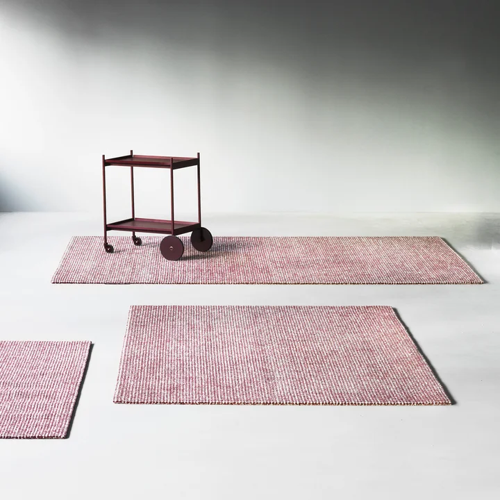 Normann Copenhagen - Tapis Flick, blanc cassé / bourgogne
