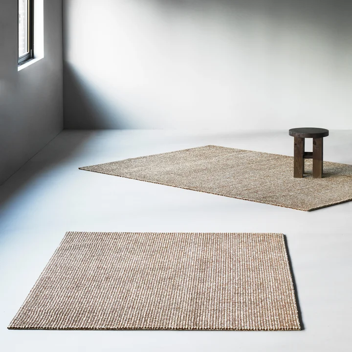 Normann Copenhagen - Tapis Flick, blanc cassé / marron