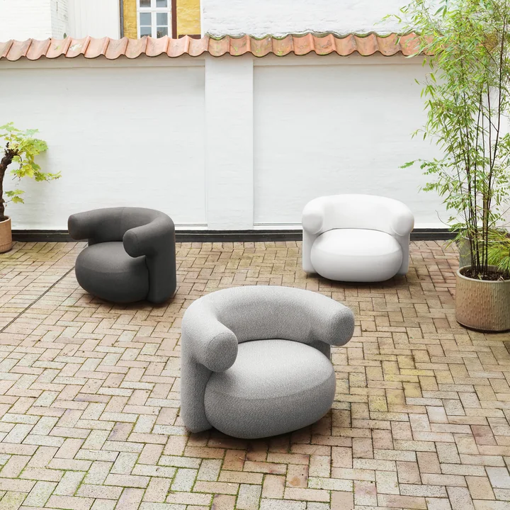 Normann Copenhagen - Burra Outdoor Lounge Chair avec fonction de retournement, groupe