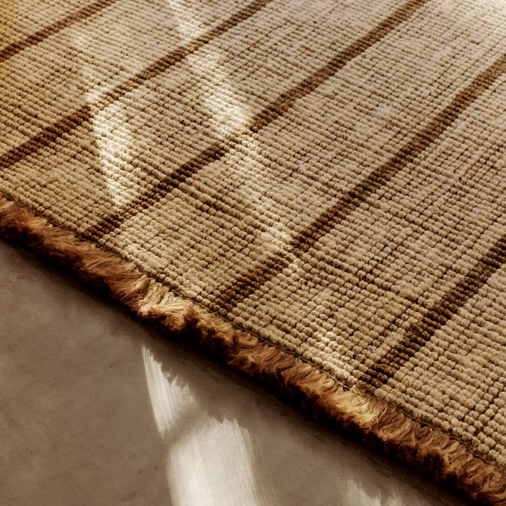 Ferm Living - Athens Stripes Tapis, naturel / blanc cassé