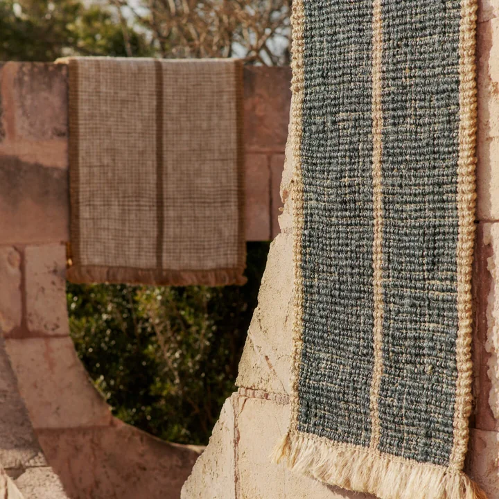 Ferm Living - Athens Stripes tapis de sol, 80 x 200 cm, naturel / blanc cassé