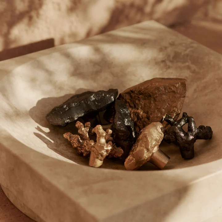 Ferm Living - Crochet Comber, noir et laiton